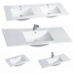 600 750 900 1200 1500mm Ceramic Porcelain Bathroom Vanity Basin Top Only