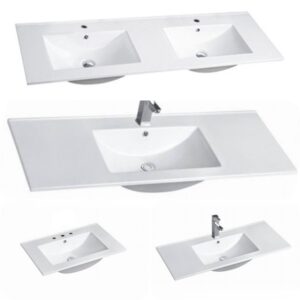 600 750 900 1200 1500mm Ceramic Porcelain Bathroom Vanity Basin Top Only