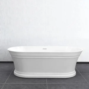Hampton 1500mm 1700mm Freestanding High Gloss Acrylic Bath Tub with Over flow