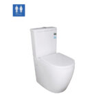 Aged Care ELVERA 021 Round Ceramic Ambulant Soft Close Back to Wall Faced Toilet