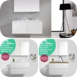 600mm Pearl PVC Thermal Foil Wood Grain Wall Hung Vanity Matte White