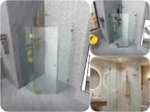 CVP063 Diamond Shape 800 - 1210mm Frameless 10mm Glass Shower Enclosures