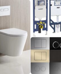Mercio Zara Rimless Concealed Cistern Wall Hung Toilet Suite (button optional)