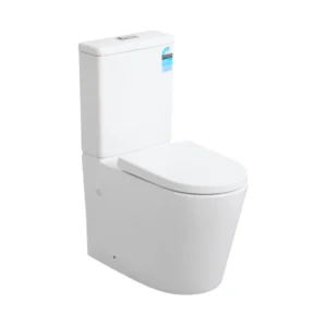 KDK033 Alpha Rimless Tornado Back to Wall Faced Toilet Soft Close Seat S/P Trap