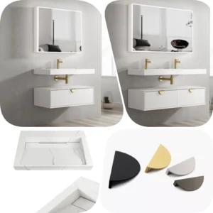 Otti MOONLIGHT 900mm Matte White Polyurethane Wall-hung Cabinet