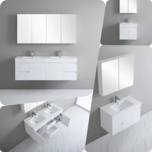 Polar 1500mm PVC Waterproof White Polyurethane Wall Huang Vanity