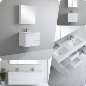 Polar 750mm PVC Waterproof White Polyurethane Wall Huang Vanity