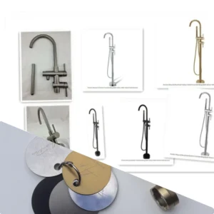 Aquaperla 0116 Round Freestanding Bath Mixer/Chrome/Brush Gun Metal / Nickel / Yellow Gold / Black