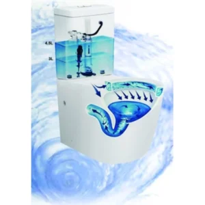 KDK026 Vivid Tornado Quiet Flush Back to Wall Toilet Gloss White