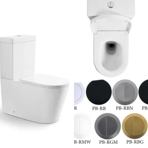 KDK 002R Rimless Back to Wall Faced Toilet Soft Close Seat / S-Trap & P-Trap