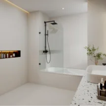 CVP008 10mm Frameless 750 / 900mm x 1500mm Fixed Panel Over Bathtub Shower Screen