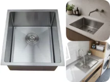 390mm 1.2mm 304 Stainless Steel  Single Bowl Kitchen / Laundry Sink
