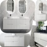 1500mm Otti Noosa Plywood Vanity Matte White Polyurethane Plywood Vanity