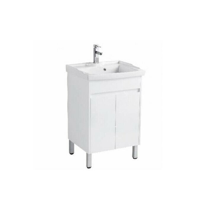 600mm Ceramic Laundry Sink With White, Laundry Vanity With Sink