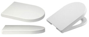 Heavy Duty Round D-Shape Soft Close Quick Release White Toilet Seat
