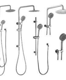 LOGAN Round Chrome Multi Function Rainfall Handheld Shower Sets