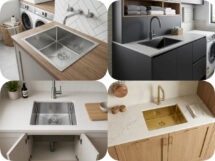Poseidon 450mm 1.2mm 304 SST Single Bowl Kitchen Sink Silver/Gunmetal/Black/Gold