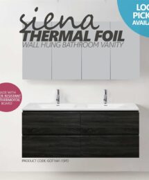 *SALE* Bogetta 1500mm Grey Oak PVC Thermal Foil Timber Wood Grain Vanity