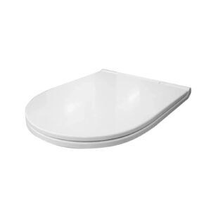 Slim Round D-shape Top Fixing Soft Close Quick Release White Toilet Seat