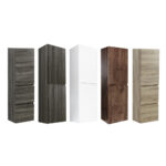 1350x400mm Wall Hung PVC Thermal Foil Moisture Resistant Tallboy Cabinet