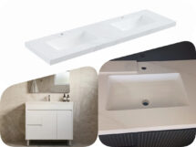 50mm Apron Ceto 600 - 1500 Sintered Ceramic Bathroom Vanity Top w / no Tap Hole
