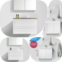 600 Reine Matte White PVC Thermal Foil Shaker Hampton Wall Hung Vanity Fremantle