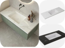 Lukka Sintered Stone Vanity Top Integrated Basin Seamless Join 600-1500mm