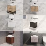 750mm Riva Bali Fluted Panel Wall Hung Bathroom Vanity 5 Colours