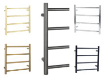 Aquaperla Electric Heated  4-Bar Towel Rack Round IP55 Rating 6 Colours