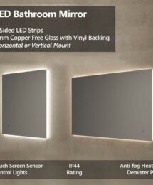Back Lit 900mm 750mm 800mm 1200mm LED Light Anti Fog Fogless Bathroom Mirror ...