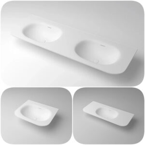 Otti Chloe 600 – 1500 ultra wide Solid Surface Stone Bathroom Vanity Top