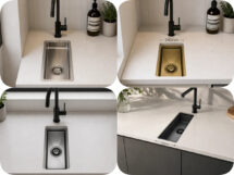 Poseidon 240mm Single Bowl mini Kitchen Sink Silver/Gunmetal/Black/Gold