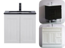Slim Narrow 600 x 370mm Ceto Acacia PVC Water Proof Fluted Shaker/Hampton Style