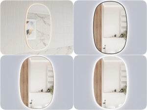 Aulic 580mm LED Mirror Frameless or 6 Color Frames Anti-Fog Touchless Dimmable
