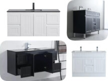 Ceto Acacia 1200mm Shaker  / Hampton PVC Water Proof  Vanity Matte White / Black