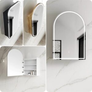 LED Otti Archie Arch Shape Bathroom Mirror Shaving Cabinet / 3 Colours