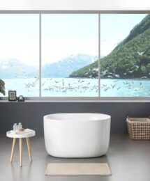 1000mm Small White Oval Acrylic Freestanding Bath Tub | Space Saving