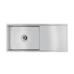 960x450x230mm Handmade 304 Stainless Steel Single Bowl Kitchen Sink w Strainer