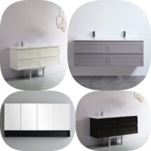 Fremantle 1500mm PVC Water Proof  Shaker Hampton Wall Hung Vanity White / Black /Grey