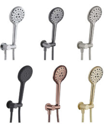 IDEAL Round Multi Function Hand Held Shower Spray / 6 Colours