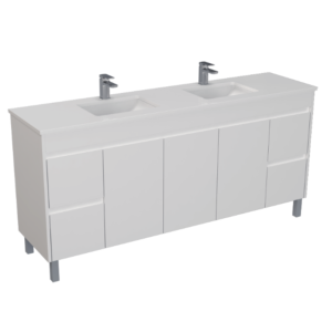 1800mm White Polyurethane PVC Waterproof Wall Hung Vanity