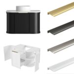750mm Otti Hampshire Curved Satin White or Black Plywood Vanity / Stone Top