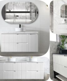 900mm Otti Noosa Plywood Vanity Matte White Polyurethane Plywood Vanity
