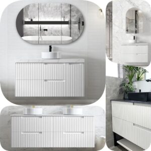 900mm Otti Noosa Plywood Vanity Matte White Polyurethane Plywood Vanity