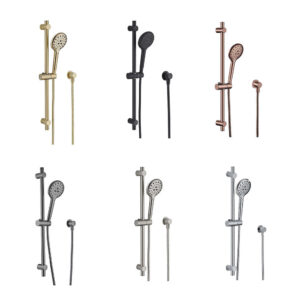 IDEAL Round Multi Function Hand Held Sliding Shower Rail / 6 Colours