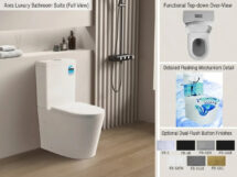 KDK026 Vivid Tornado Back to Wall Faced Toilet Cistern Soft Close