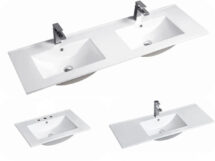 Slim 600 750 900 1200 1500mm Ceramic Porcelain Bathroom Vanity Basin Top Only
