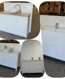 1200mm LYON Floor Standing Matte White Shaker Hampton Style Vanity Kickboard