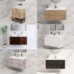 1200mm Riva Bali Fluted Wall Hung Bathroom Vanity 5 Colours