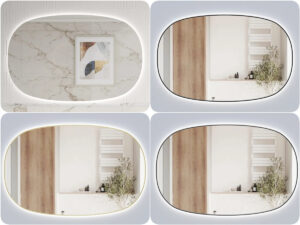 Aulic 1400mm LED Mirror Frameless or 6 Color Frames Anti-Fog Touchless Dimmable